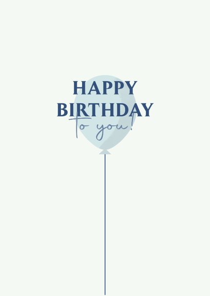 Blaue Geburtstagskarte grafische Luftballons 2