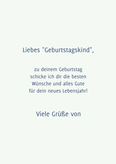 Blaue Geburtstagskarte grafische Luftballons 3