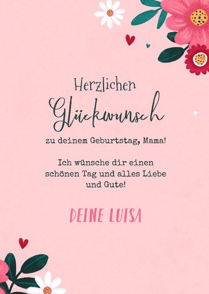 Blumen-Geburtstagskarte für Mama 3