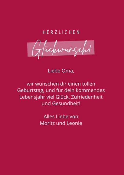 Blumenkarte Glückwunsch Geburtstag 3