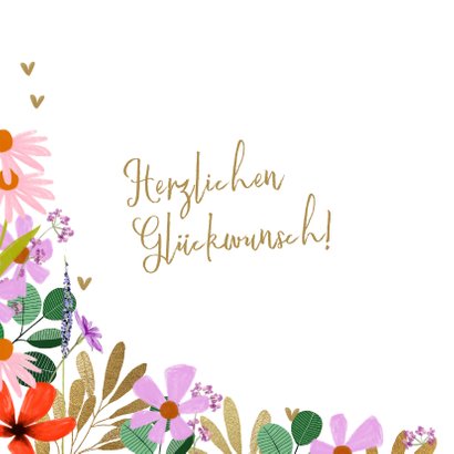 Blumenkarte Herz Geburtstagswünsche 2