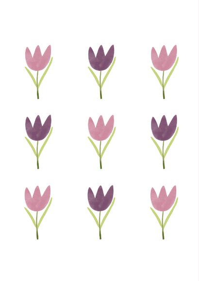 Blumenkarte zum Geburtstag mit Tulpen 2