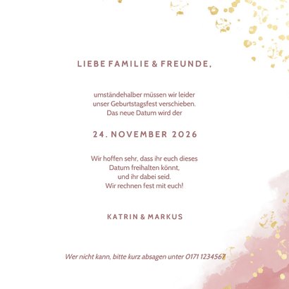 Change-of-plans-Karte Terminänderung rosa 3