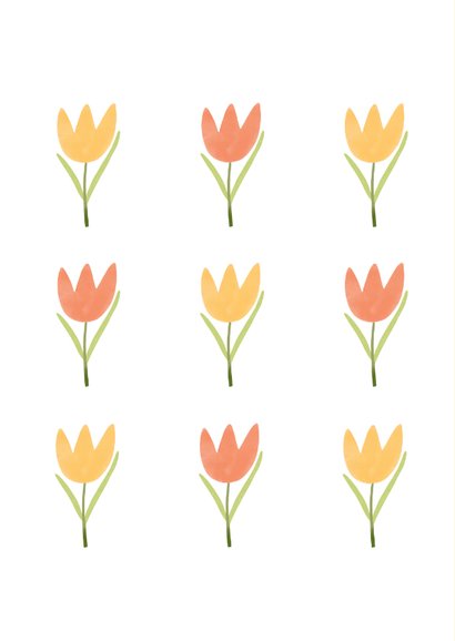 Christliche Osterkarte gelbe Tulpen 2
