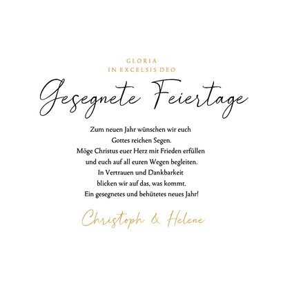 Christliche Weihnachtskarte Krippe schlicht & edel 3