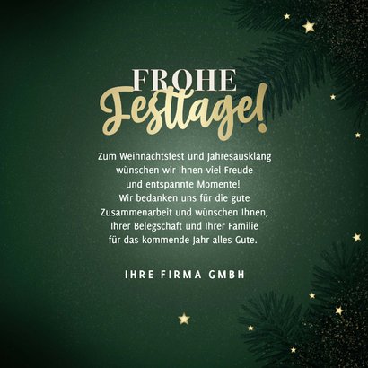 Dankesgrüße Firma Weihnachten goldene 2027 3
