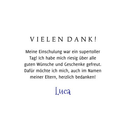 Dankeskarte Einschulung Foto & Schultüte 3