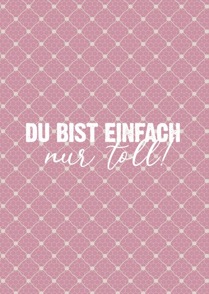 Dankeskarte Freundschaft mit Gittermuster 2
