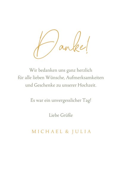 Dankeskarte Hochzeit Aquarellzweige Fotoserie 3
