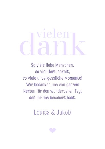 Dankeskarte Hochzeit Fotos & Vielen Dank holografisch 3