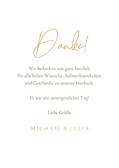 Dankeskarte mit Fotoserie Hochzeit Aquarellzweige 3