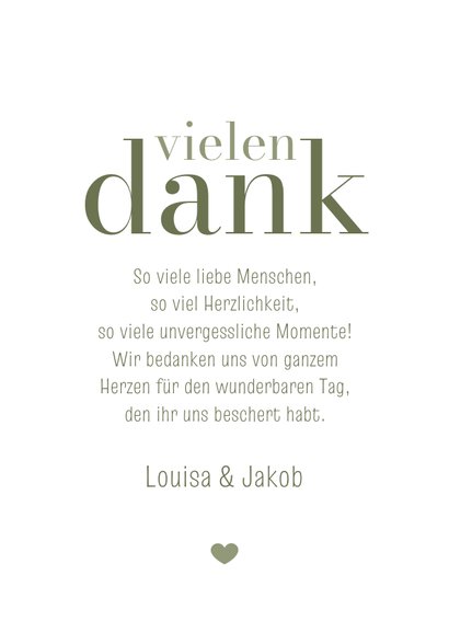 Dankeskarte mit Fotoserie & 'Vielen Dank' holografisch 3