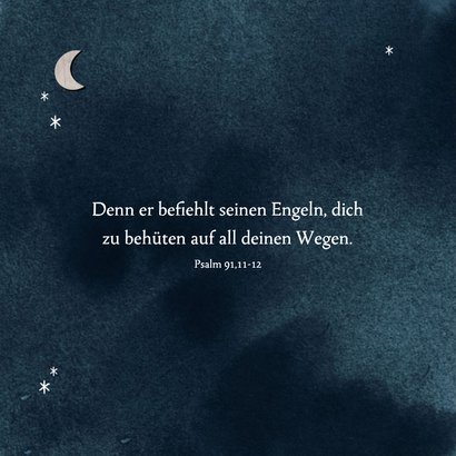 Dankeskarte Taufe Fotocollage Mond & Sternenhimmel 2