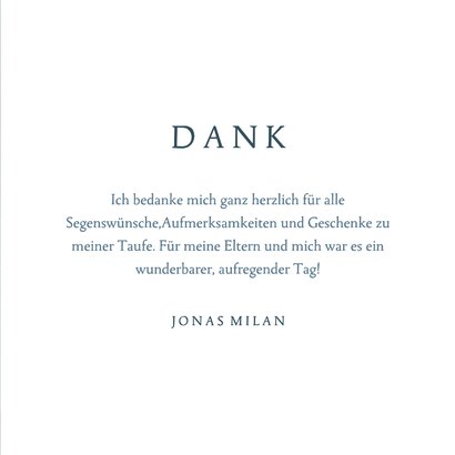 Dankeskarte Taufe Fotocollage Mond & Sternenhimmel 3