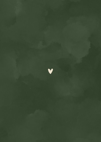 Dankeskarte Trauer schlicht dunkelgrün mit Foto Rückseite