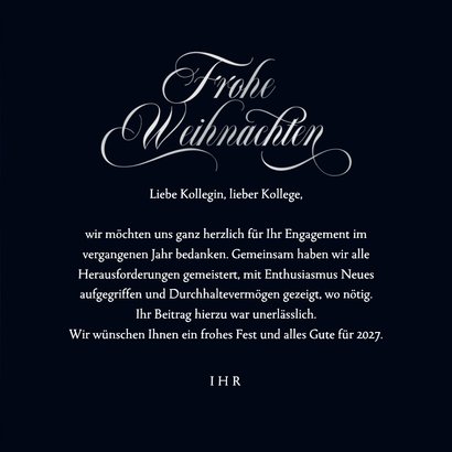 Dankeskarte zu Weihnachten Sternenhimmel 3