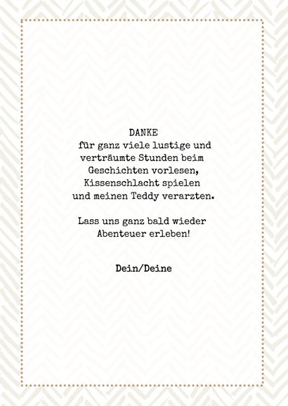 Dankeskarte zum Babysitten mit Foto 3