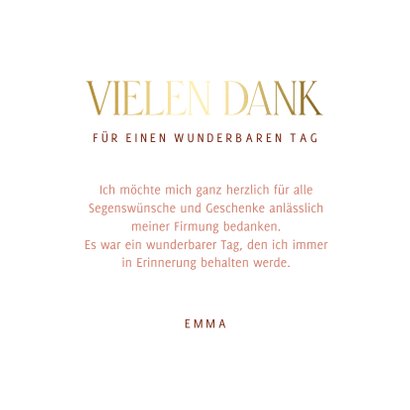 Dankeskarte zur Firmung Fotocollage korallrosa 3