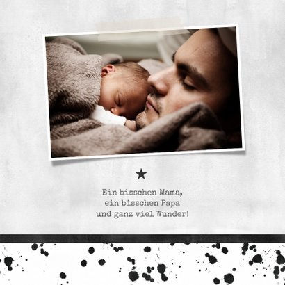 Dankeskarte zur Geburt Foto & Fußball 2