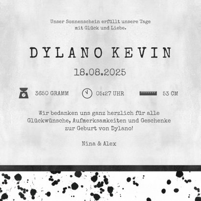 Dankeskarte zur Geburt Foto & Fußball 3