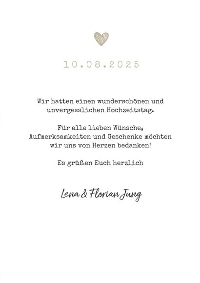 Dankeskarte zur Hochzeit Wegweiser Sommerfeeling 3