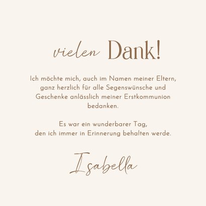 Danksagung Fotocollage-Karte Kommunion Spitzenrand 3