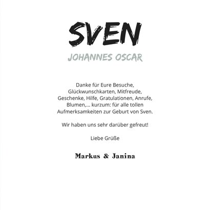 Danksagung Geburt Foto und Anhänger Holzlook 3