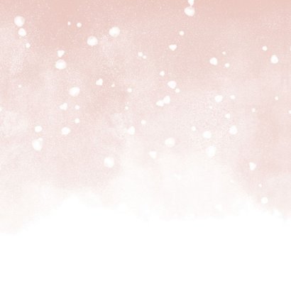 Danksagung Geburt rosa eigenes Foto & Schnee Rückseite