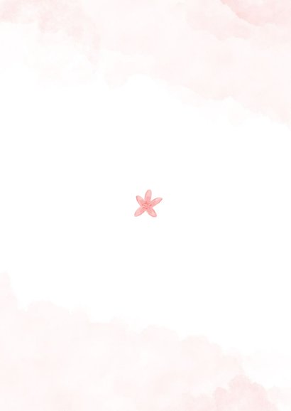 Danksagung Geburtskarte Foto Blumenranken Rückseite