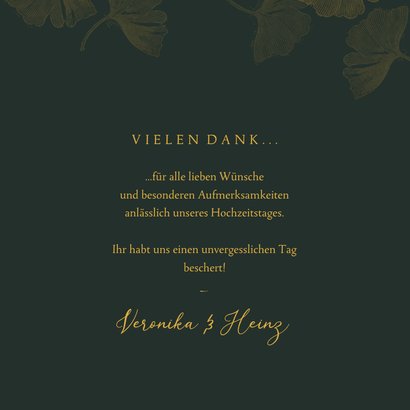 Danksagung Goldene Hochzeit Ginkgoblätter 3