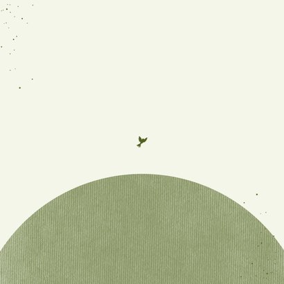 Danksagung Jugendweihe Fotokarte Baum auf Hügel Rückseite