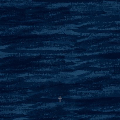 Danksagung Konfirmation Fotos dunkelblaue Pinselstriche Rückseite