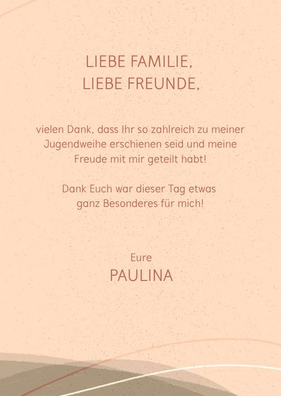 Danksagung mit abstraktem Motiv im Boho-Stil 3