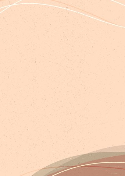 Danksagung mit abstraktem Motiv im Boho-Stil Rückseite