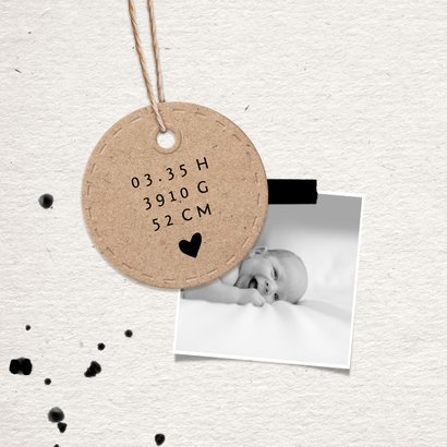 Danksagung zur Geburt eigenes Foto & Anhängeraufdruck 2