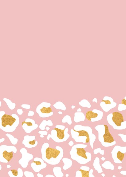 Danksagung zur Geburt Leopardenprint Foto innen Rückseite