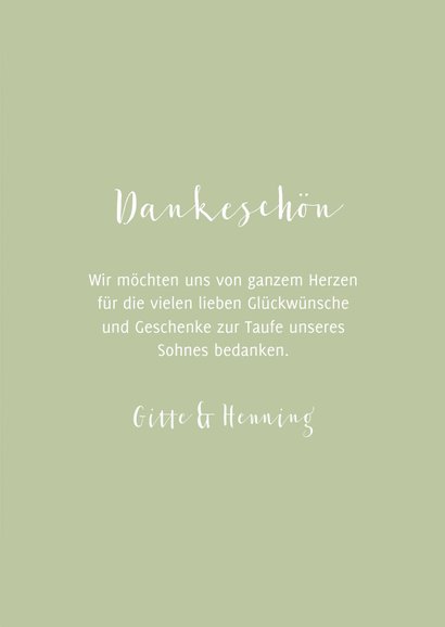 Danksagung zur Taufe Fotos und Blätter botanisch 3