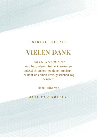 Danksagungskarte Goldene Hochzeit 2 Fotos 3