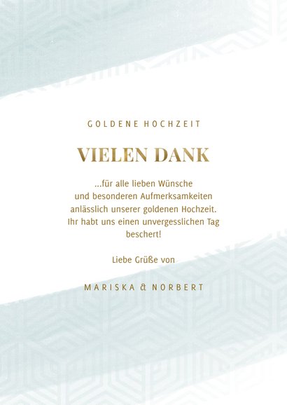 Danksagungskarte Goldene Hochzeit 2 Fotos 3