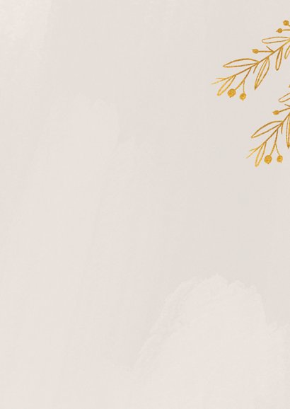 Danksagungskarte Goldene Hochzeit Foto & Zweige 2