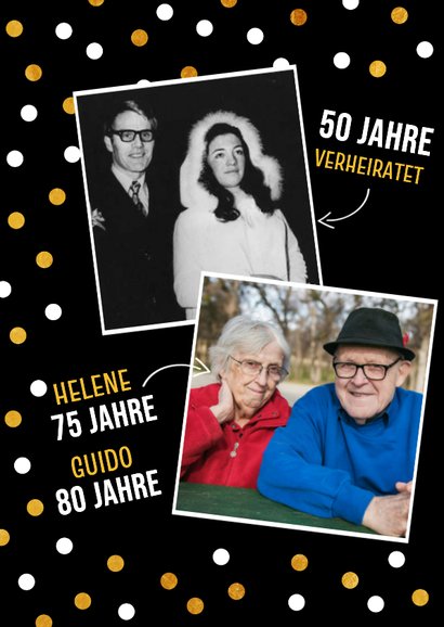 Doppelparty Konfetti im Posterlook Geburtstag Hochzeitstag 2