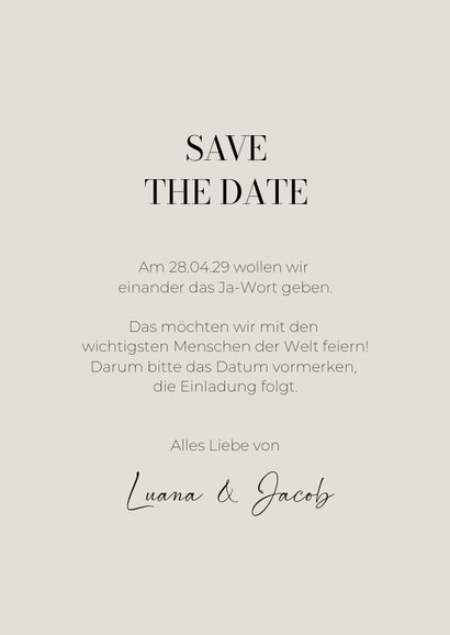 Edle Save-The-Date-Karte Vintage Blumen 3