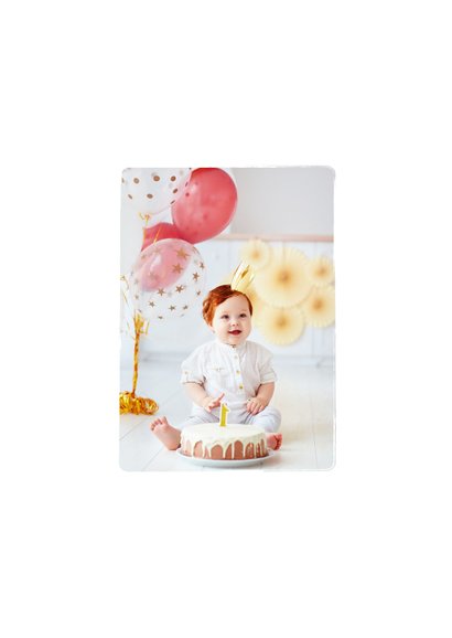Einladung 1. Geburtstag Fotos & Cupcake rosa 2