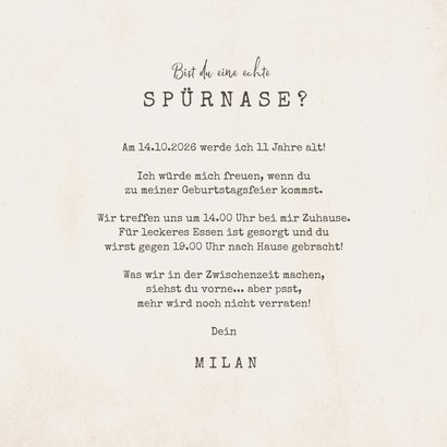 Einladung 11. Kindergeburtstag Escape Room 3