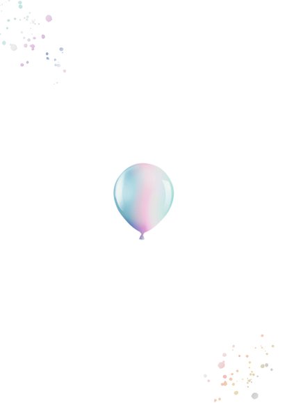 Einladung 9. Geburtstag Fotos & Luftballons Rückseite