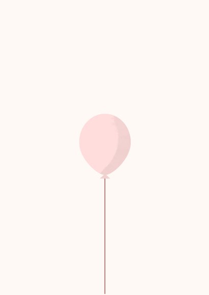 Einladung Babyshower rosa Luftballons Rückseite