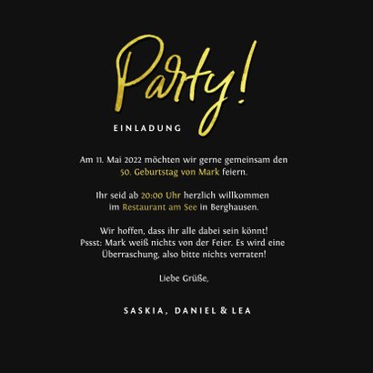 Einladung Farbeffekte 50. Geburtstag mit Fotos 3
