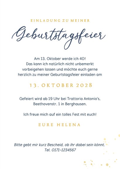 Einladung Geburtstagsfeier Kalender 3