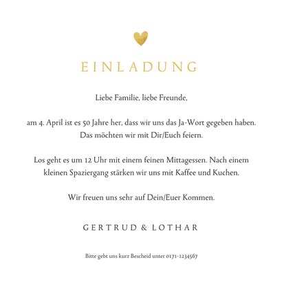 Einladung Goldene Hochzeit Fingerabdrücke 3