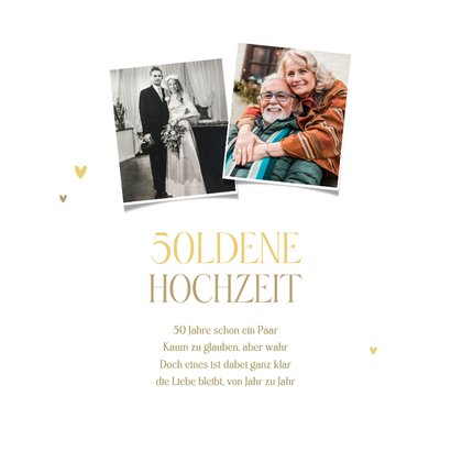 Einladung Goldene Hochzeit Foto früher Foto heute 2